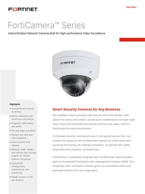 forticamera datasheet|forticamera series.